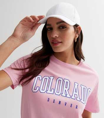 Pink Colorado Jersey Logo T-Shirt
