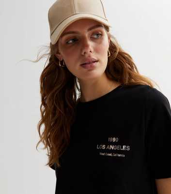 Black Metallic Los Angeles Logo T-Shirt
