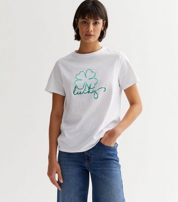 Lucky brand white t hot sale shirts