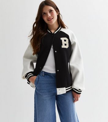 Black on discount black varsity jacket