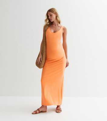 Mamalicious Maternity Mustard Jersey Sleeveless Maxi Dress