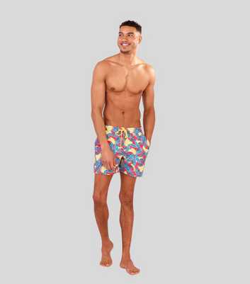 South Beach Red Banana Drawstring Swim Shorts