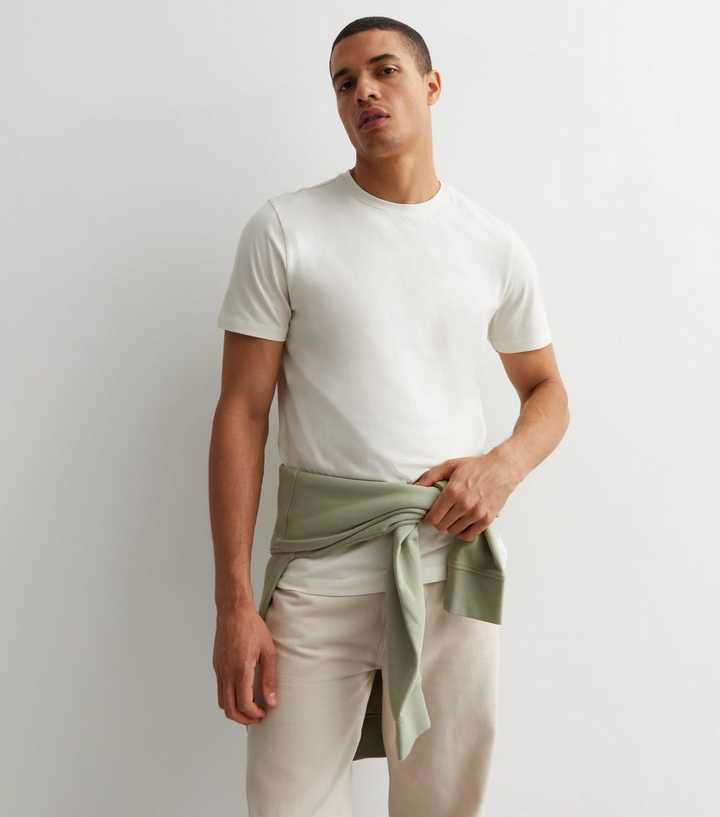 Off White Cotton Crew Neck T-Shirt | New Look