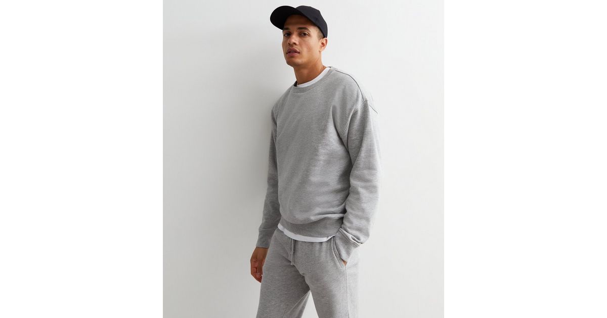 Grey Marl Crew Neck Sweatshirt | New Look