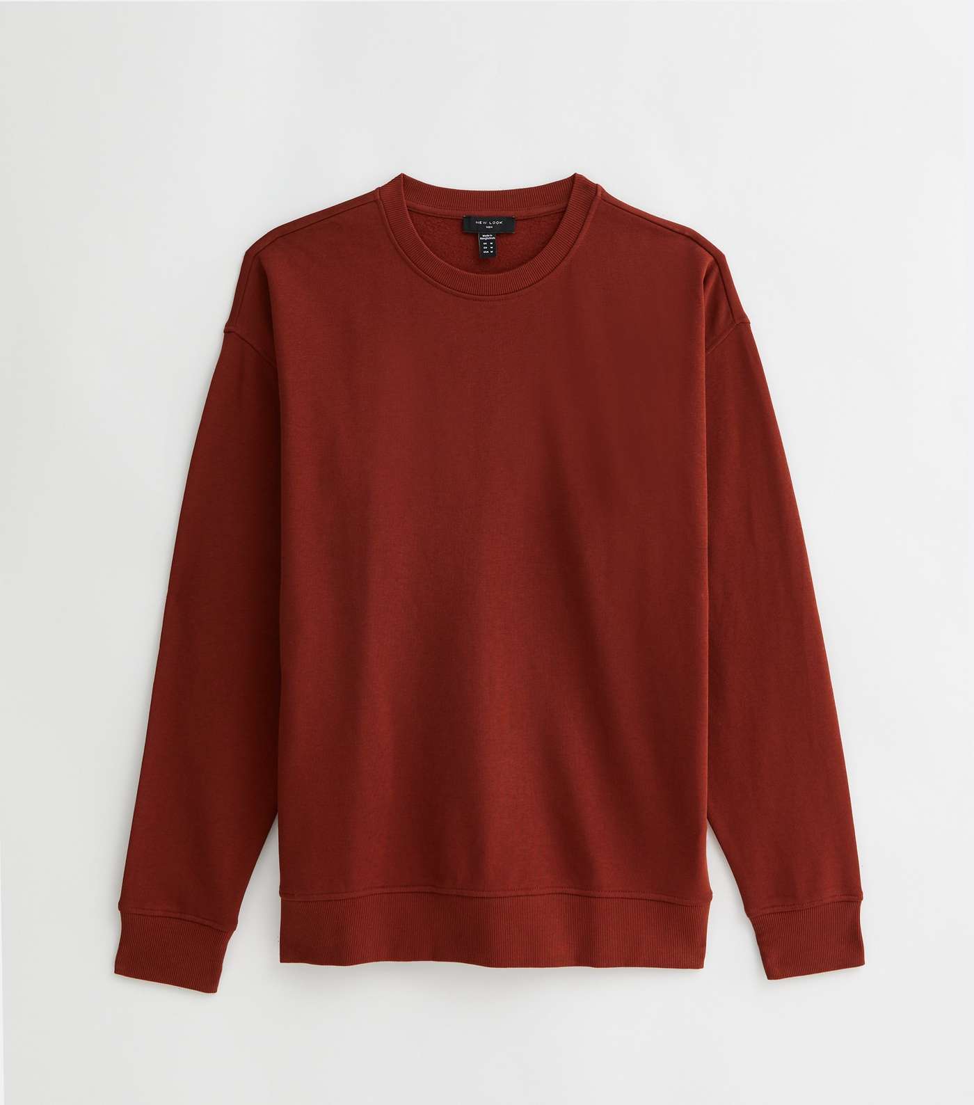 Rust Crew Neck Relaxed Fit Sweatshirt Image 5
