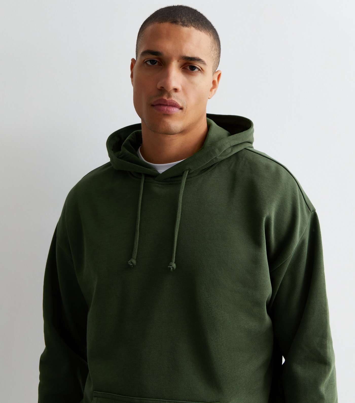 Green Pocket Front Relaxed Fit Hoodie Image 2