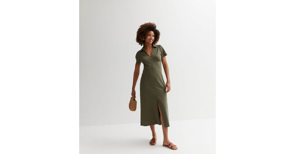 Symbol Midi Dress Khaki