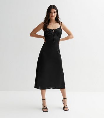 Ruched tie outlet dress