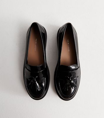 Ladies black sale tassel loafers