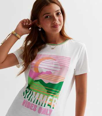 KIDS ONLY White Summer Vibes Only Logo T-Shirt
