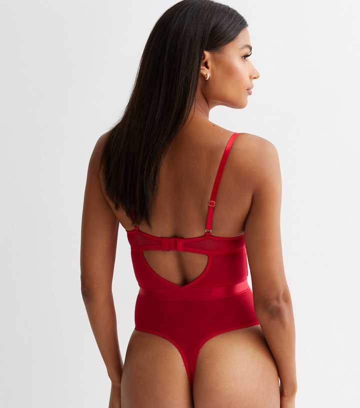 Super push-up lace body - Red - Ladies