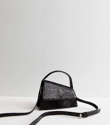 Faux croc 2025 crossbody bag