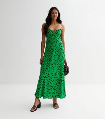 Green spot sales maxi dress