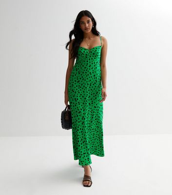 Green spot maxi on sale dress