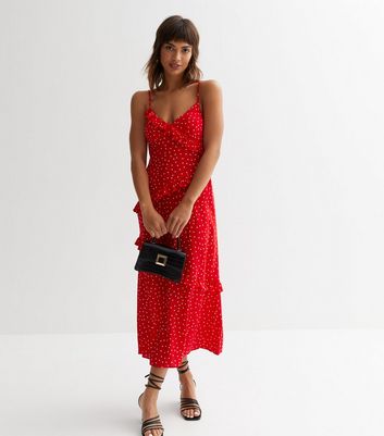 Red spotty clearance dress uk