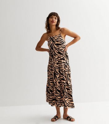 Strappy animal print outlet dress