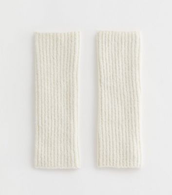 Cream Knit Arm Warmers New Look
