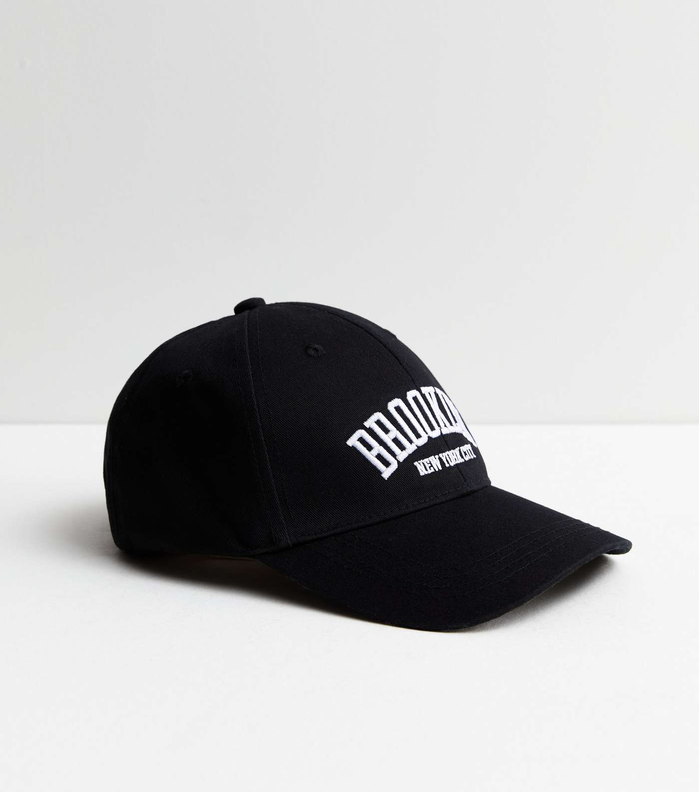 Black Brooklyn Embroidered Cap Image 2