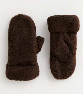 PIECES Damen Teddy Fäustlinge - Weiche Winterhandschuhe Von Dänischer Marke