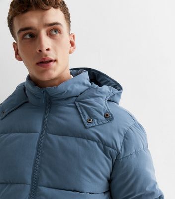 New Look LIGHTWEIGHT HOODED PUFFER - Winter jacket - navy/blue - Zalando.de