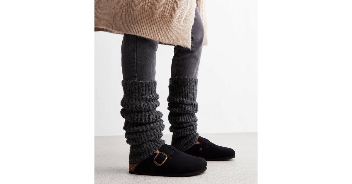 Dark Grey Chunky Knit Oversized Leg Warmers New Look dark-grey-chunky-knit-oversized-leg-warmers-new-look