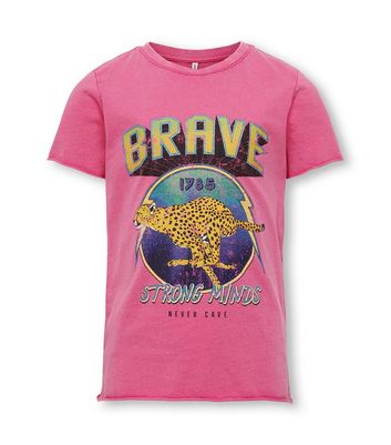 KIDS ONLY Pink Cotton Brave Logo T-Shirt New Look