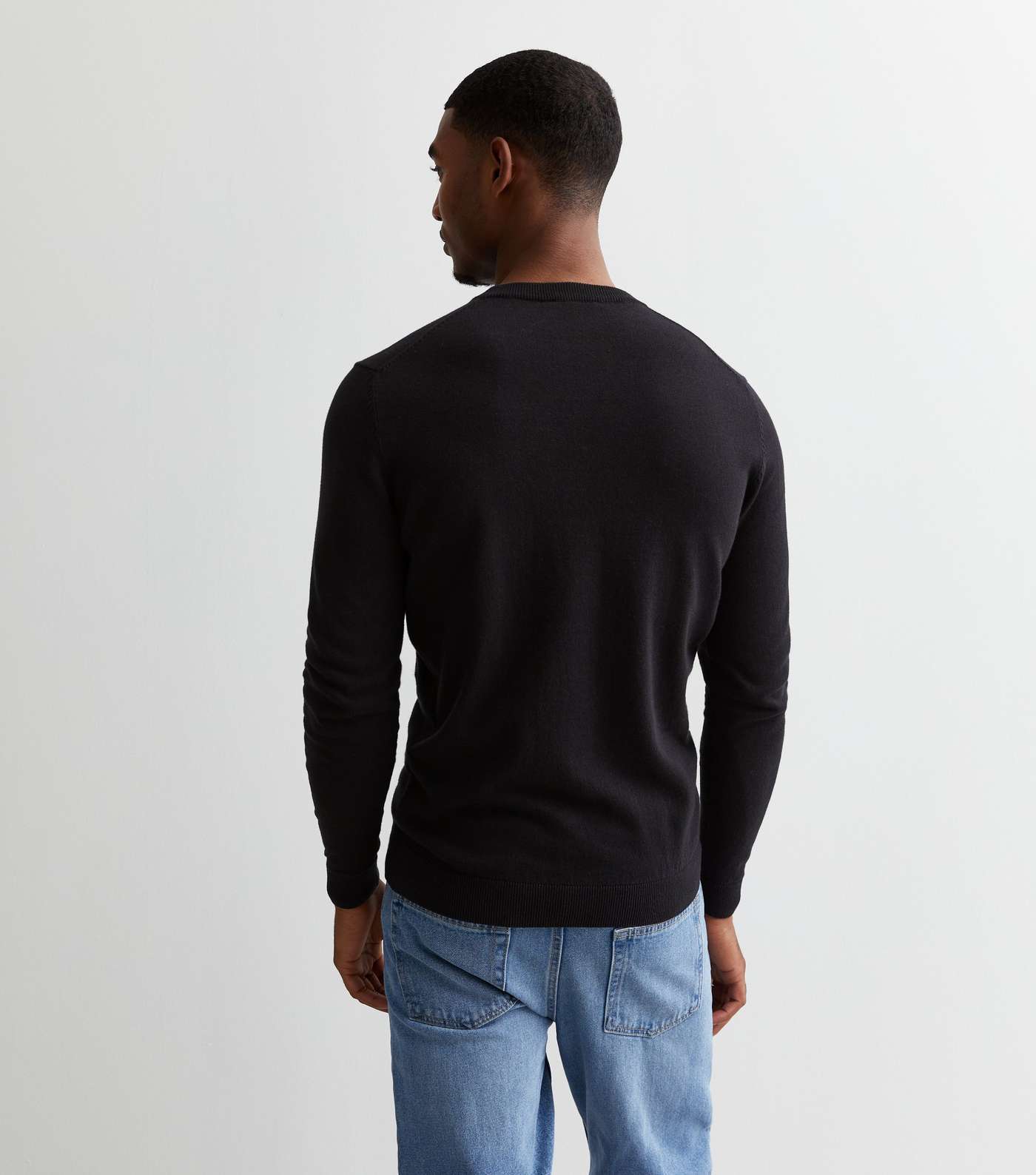 Black Fine Knit Slim Fit Jumper | New Look
