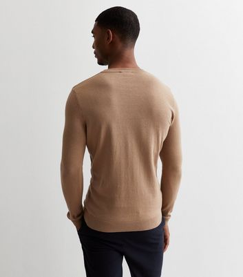 Camel fine outlet knit jumper