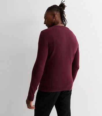 Burgundy fine 2025 knit jumper