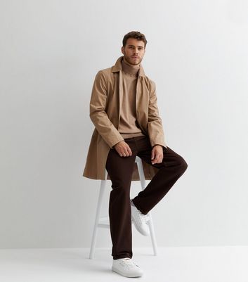 Mens camel clearance roll neck jumper