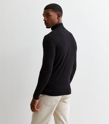 Mens black shop zip jumper