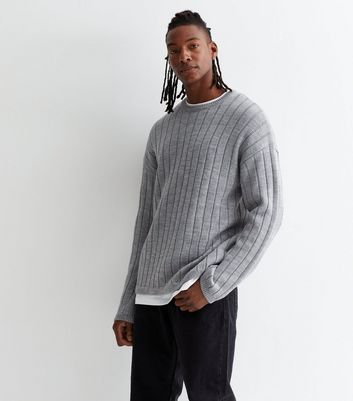 Men's rib knit clearance sweater