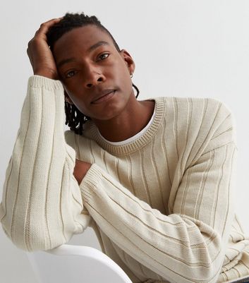 White knit jumper outlet mens