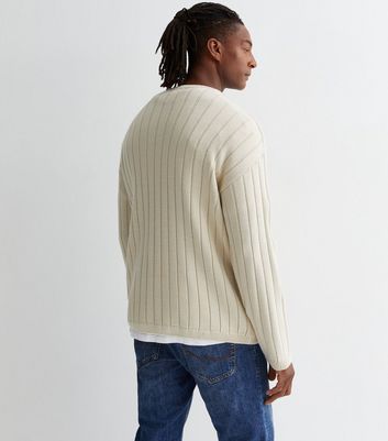 White oversized 2025 knitted jumper