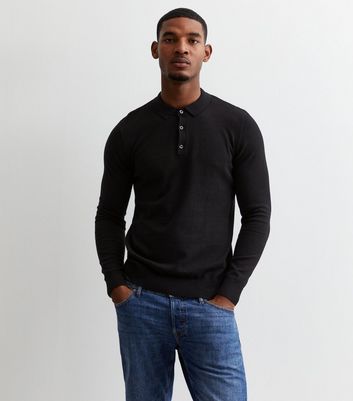 Knitted polo sale jumper mens