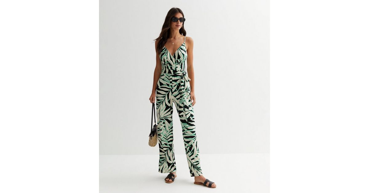 Tropical Printed Strappy Jumpsuit - 3 Colours - Just $4