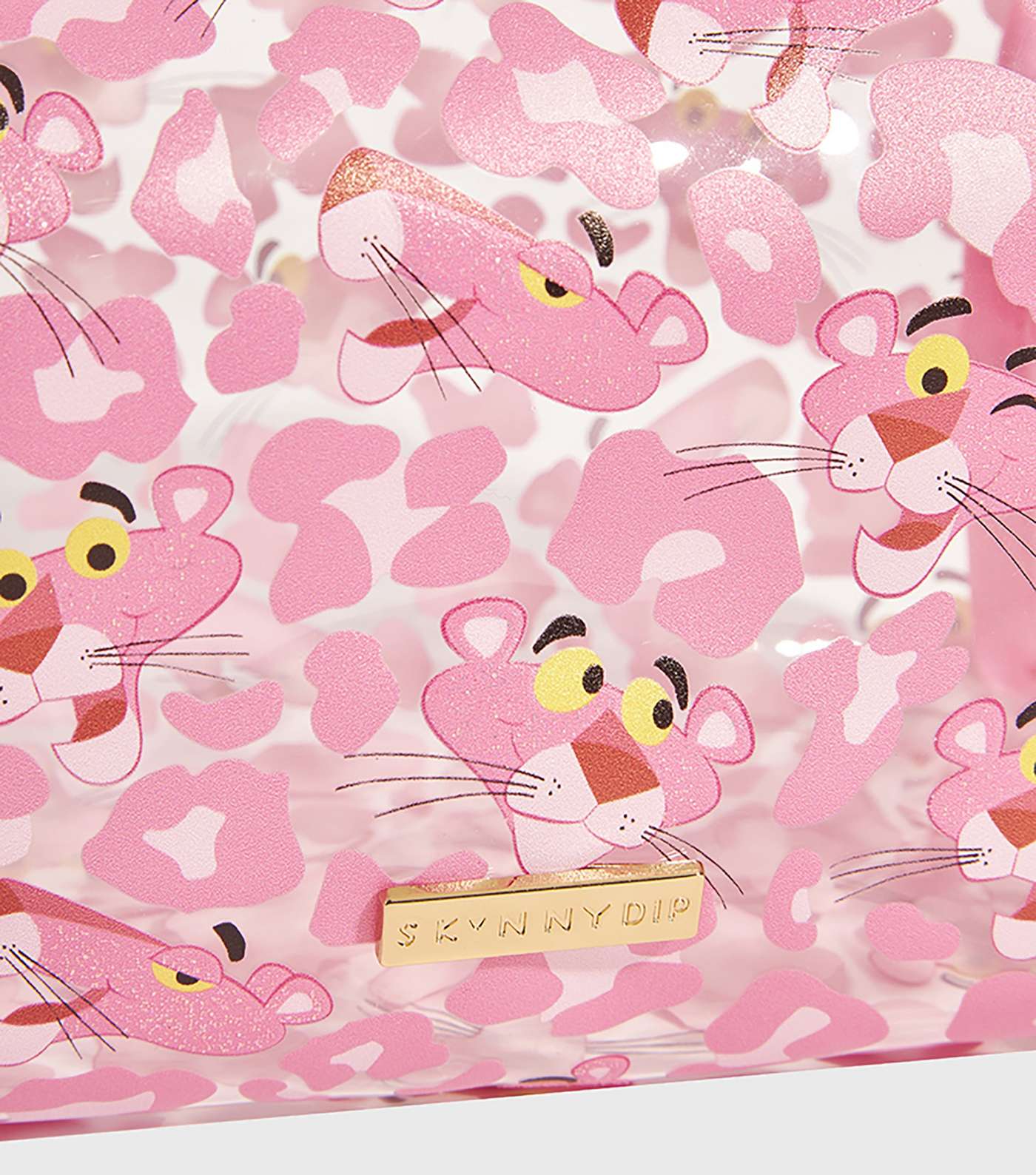 Skinnydip Bright Pink Panther Makeup Bag Image 5