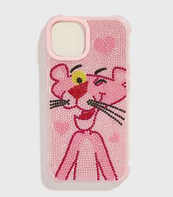 Skinnydip Bright Pink Panther Embellished iPhone Shock Case