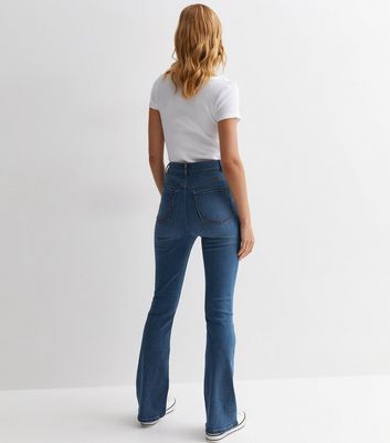 Blue Waist Enhance Quinn Bootcut Jeans | New Look