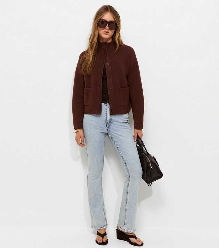 Pale Blue Waist Enhance Quinn Bootcut Stretch Denim Jeans
