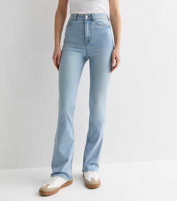 【U LAN】Pale brush bootcut denim pants Pale Blue Waist Enhance Quinn Bootcut Jeans | New Look