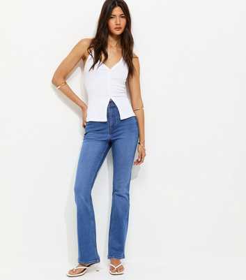 Blue Waist Enhance Quinn Bootcut Stretch Denim Jeans