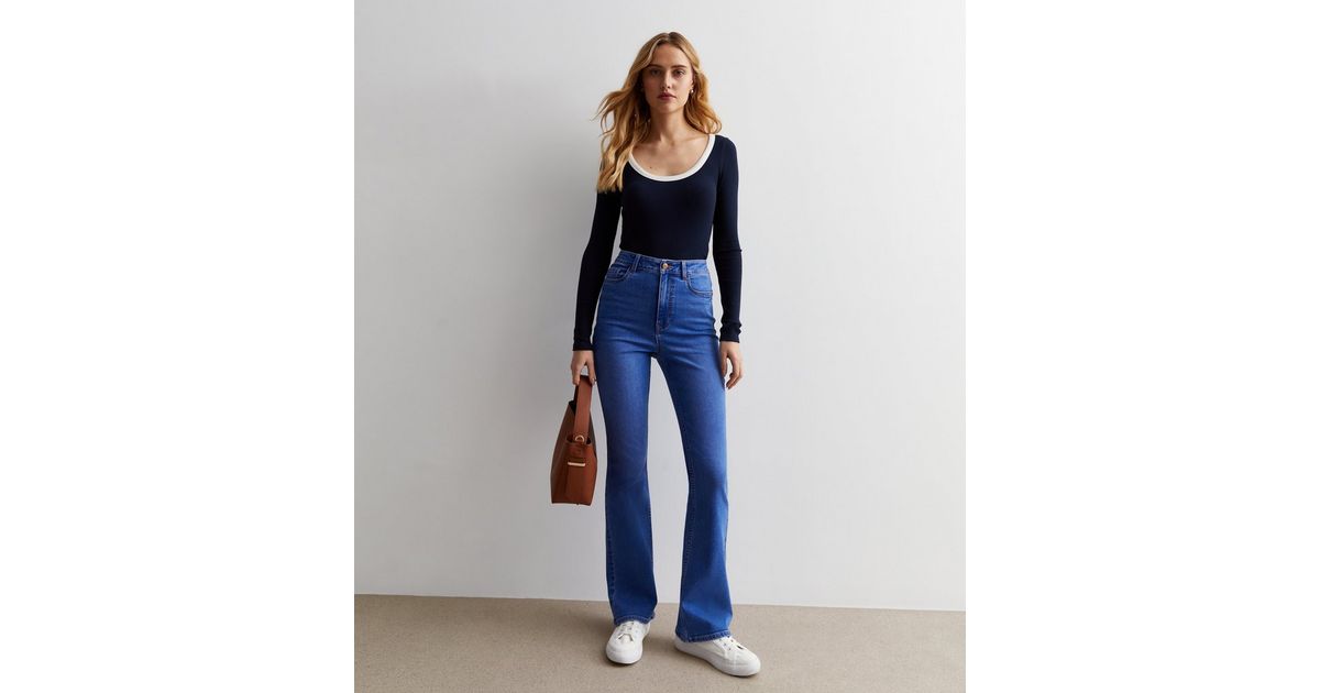 Blue Waist Enhance Quinn Bootcut Jeans