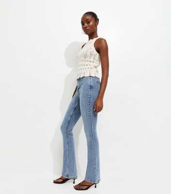 Blue Waist Enhance Quinn Bootcut Stretch Denim Jeans