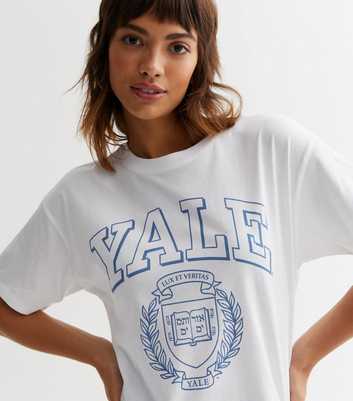 White Yale Oversized Logo T-Shirt