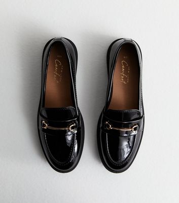 New look hot sale patent loafers