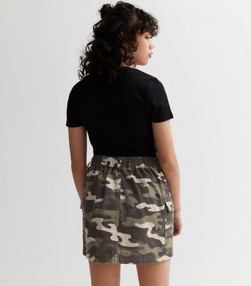 Camo skirt new look best sale