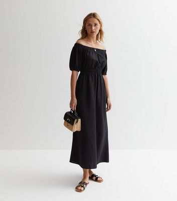 New look black bardot sale dress