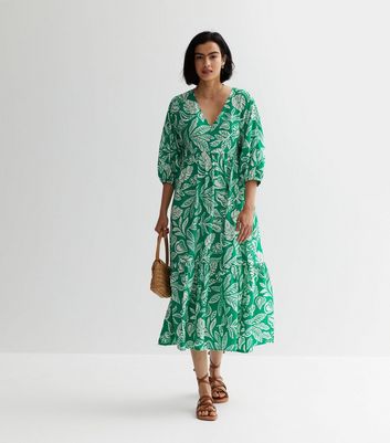 New look best sale leaf print dress