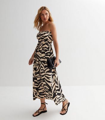 Shirred bandeau hotsell maxi dress